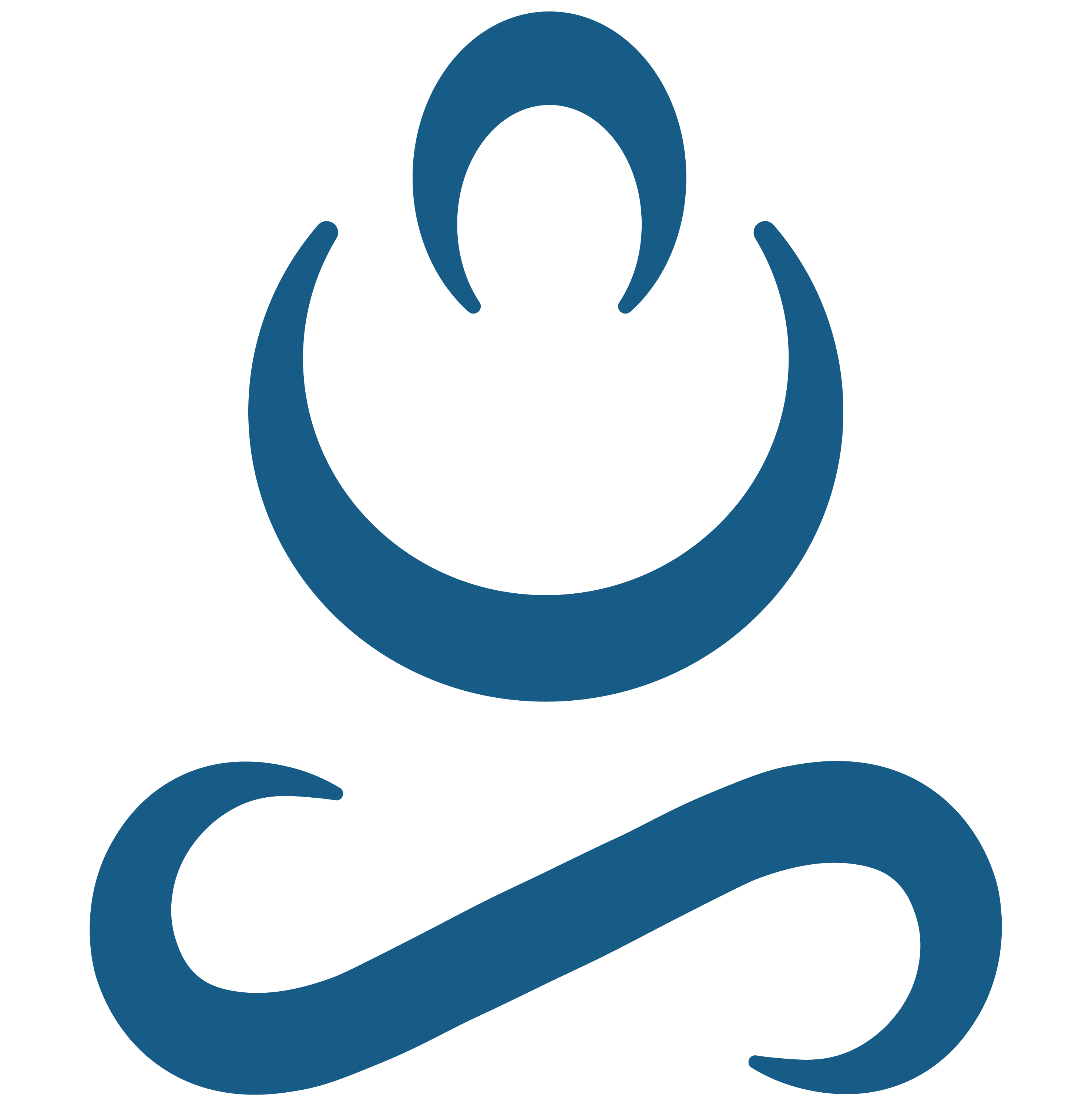 Safecare - et blåt logo med sort baggrund